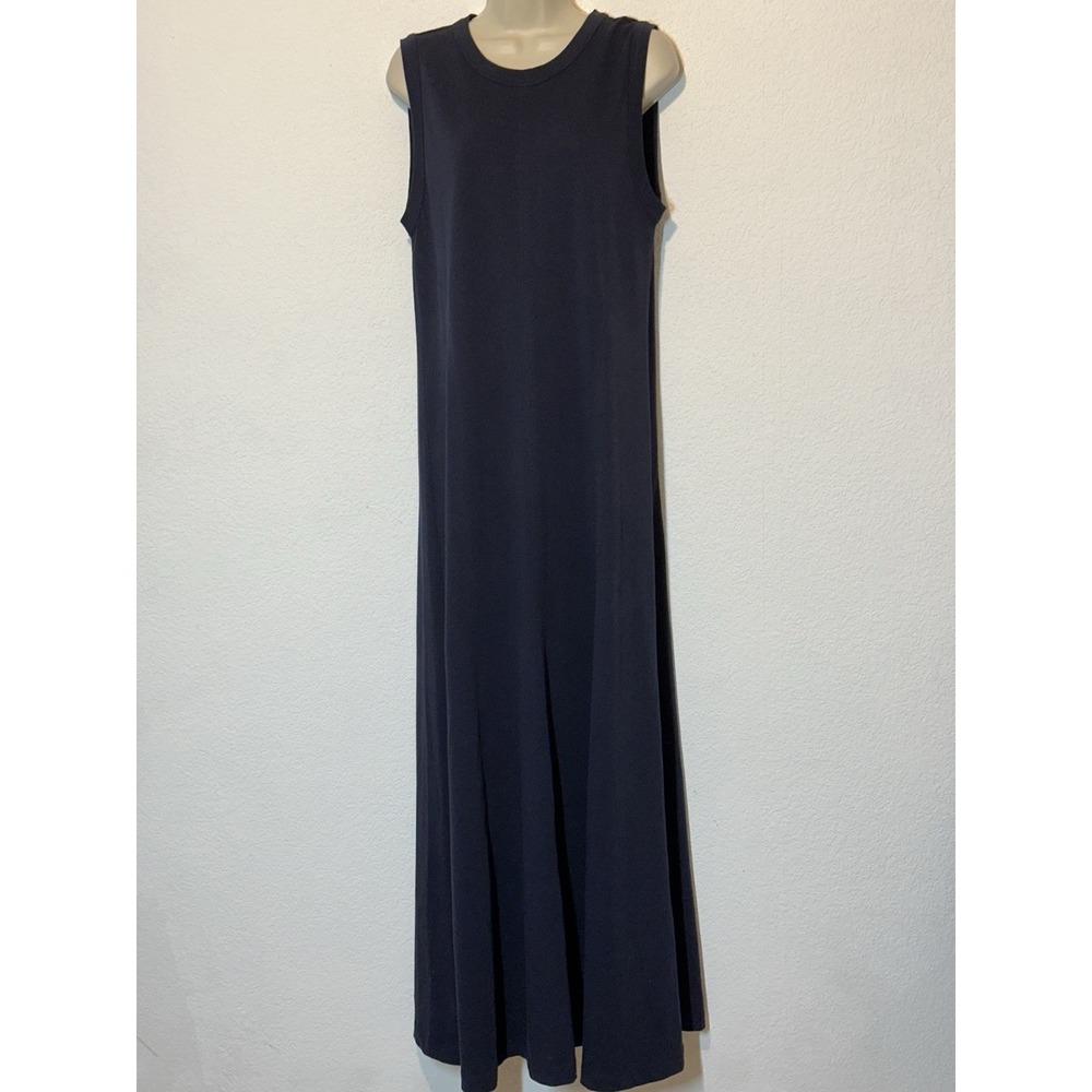 New Ann Taylor Weekend Navy Blue Maxi Dress Sz 14 Travel Lounge Minimalist